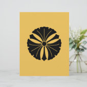 Three ginkgo leaves with swords (Standing Front)