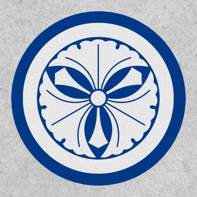 Three ginkgo leaves with swords in circle patch (Front)