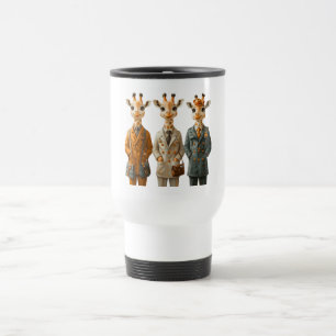 Three Giraffe Travel Thermal Mug