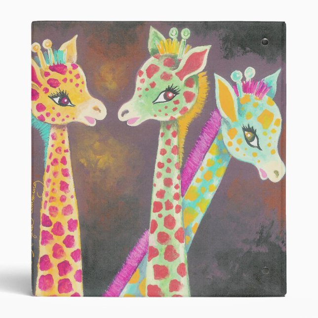 Three Giraffes 3 Ring Binder (Back)