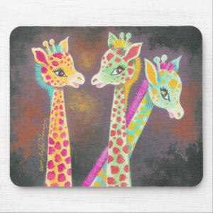 Three Giraffes Mouse Pad