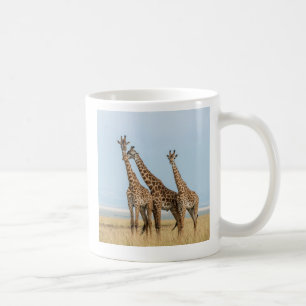 Three Giraffes Posing Coffee Mug