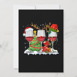 Three Glass Of Red Wine Funny Xmas Drinker Christm Save The Date