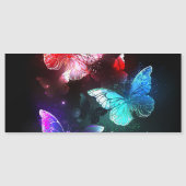 Three Glowing Butterflies on night background (Front)