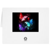 Three Glowing Butterflies on night background (Back Horizontal)