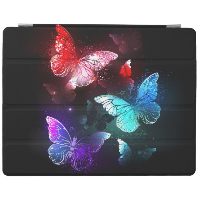 Three Glowing Butterflies on night background iPad Smart Cover (Horizontal)