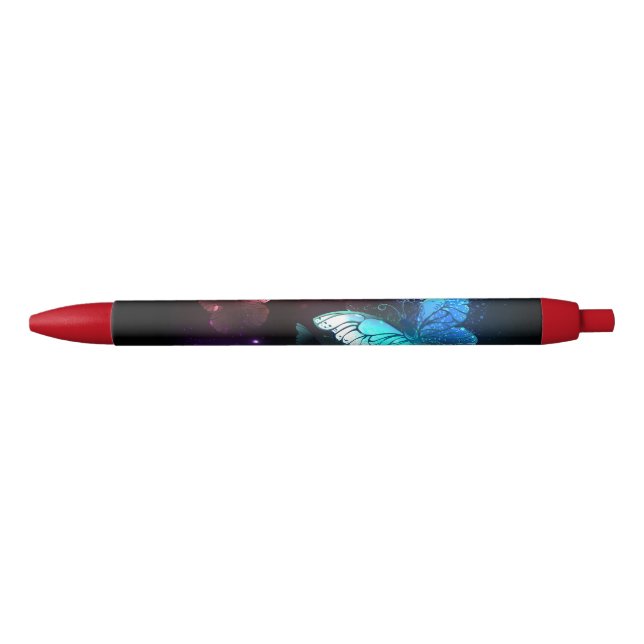 Three Glowing Butterflies on night background Pen (Front)