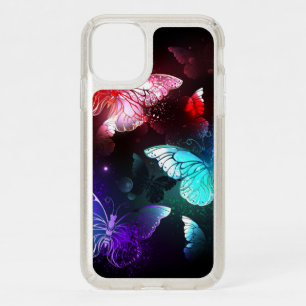 Three Glowing Butterflies on night background Speck iPhone 11 Case