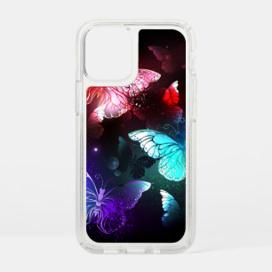 Three Glowing Butterflies on night background Speck iPhone 12 Mini Case