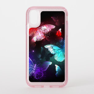 Three Glowing Butterflies on night background Speck iPhone XR Case