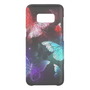 Three Glowing Butterflies on night background Uncommon Samsung Galaxy S8 Case