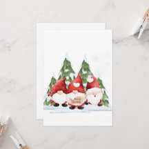 Three Gnome Christmas Invitation