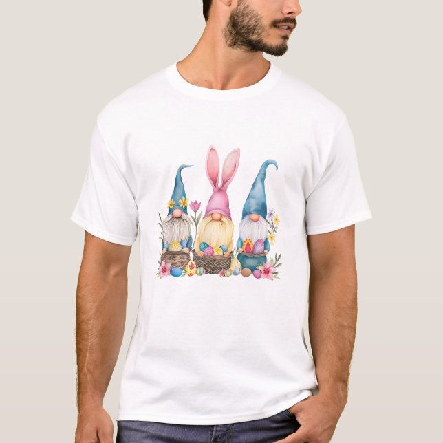 Three Gnome Easter Gnome Easter Egg T-Shirt (Front)