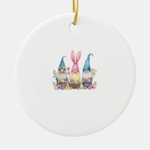 Three Gnome Easter Gnome Easter Egg T-Shirt Ceramic Ornament
