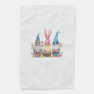 Three Gnome Easter Gnome Easter Egg T-Shirt Garden Flag