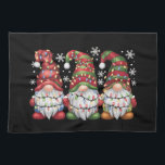 Three Gnomes Buffalo Plaid Red Christmas Kitchen Towel<br><div class="desc">Three Gnomes Buffalo Plaid Red Christmas</div>