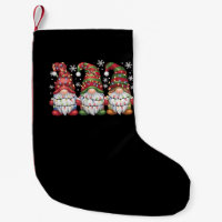 Three Gnomes Buffalo Plaid Red Christmas