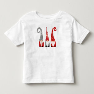 Three Gnomes Christmas Hand Drawn Holiday Funny Toddler T-shirt