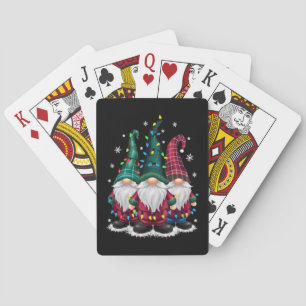 Three Gnomes Christmas Lights Xmas Holiday Poker Cards
