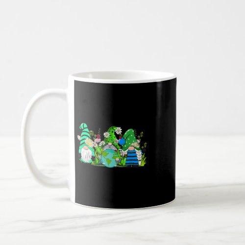 Three Gnomes Daisy Flower Earth Day Funny Gnome Lo Coffee Mug