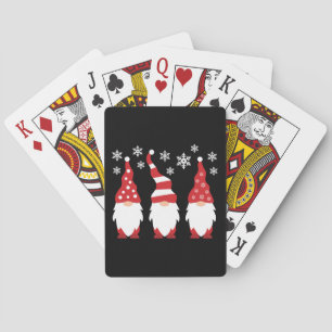 Three Gnomes For The Holidays Poker Cards