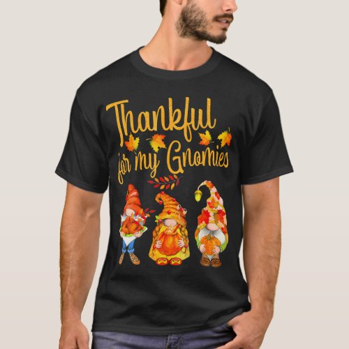 Three Gnomes Happy Thanksgiving Autumn Lover T_Shirt