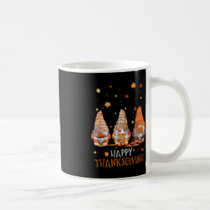 Three Gnomes Happy Thanksgiving Day Fall Autumn Gn Coffee Mug
