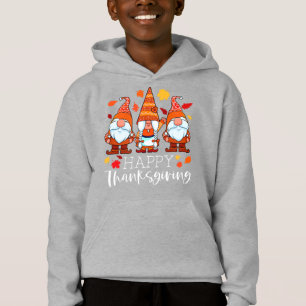 Three Gnomes Happy Thanksgiving Gnomes Fall Gnome Hoodie