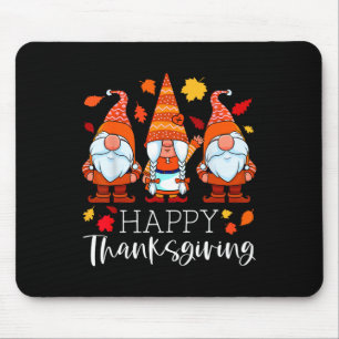 Three Gnomes Happy Thanksgiving Gnomes Fall Gnome Mouse Pad