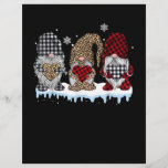 Three Gnomes In Leopard Buffalo Plaid Christmas Letterhead<br><div class="desc">Three Gnomes In Leopard Buffalo Plaid Christmas Gifts</div>