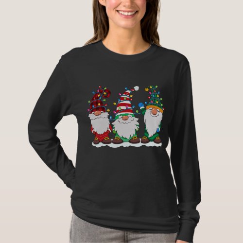 Three Gnomes Matching Family Gnome Christmas Tree T_Shirt