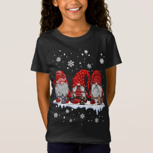Three gnomes sewing and quilting christmas gift T-Shirt