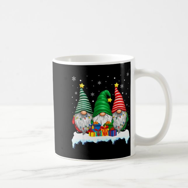 Three Gnomes Tree Lights Men Women Matching Xmas H Coffee Mug (Right)
