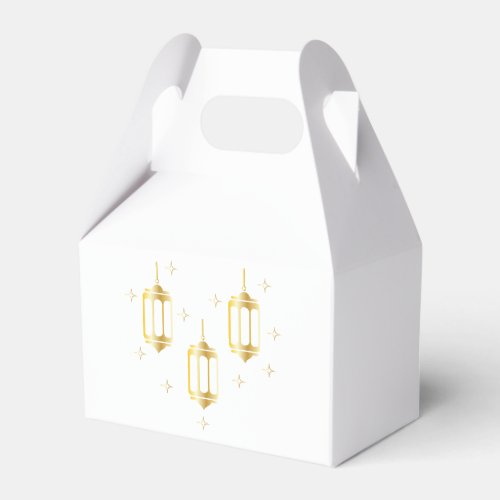 Three gold Lanterns Surrounded with Stars Favor Boxes