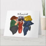 Three Gossipers Cartoon Birthday Card Customizable<br><div class="desc">Three older ladies gossip in this cartoon scene. The caption reads "We'll Never Be Old". Inside says,  "And we'll never run out of things to say,  Happy Birthday!" All verbiage can be modified for your personalized messaging. Original cartoon by Linda Becker.</div>