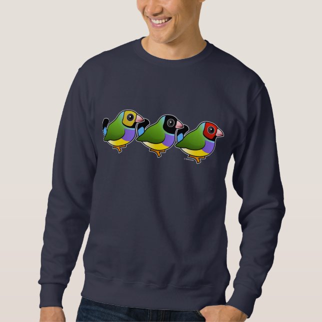 Three Gouldian Finches Sweatshirt (Front)