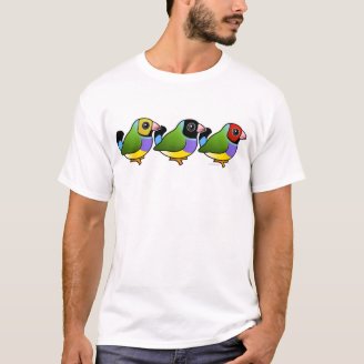 Three Gouldian Finches Men's Basic T-Shirt