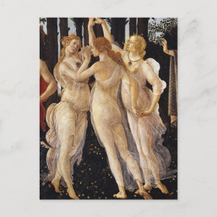 Three Graces Detail from Primavera Fine Art Postcard