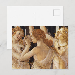 Three Graces Detail from Primavera Fine Art Postcard