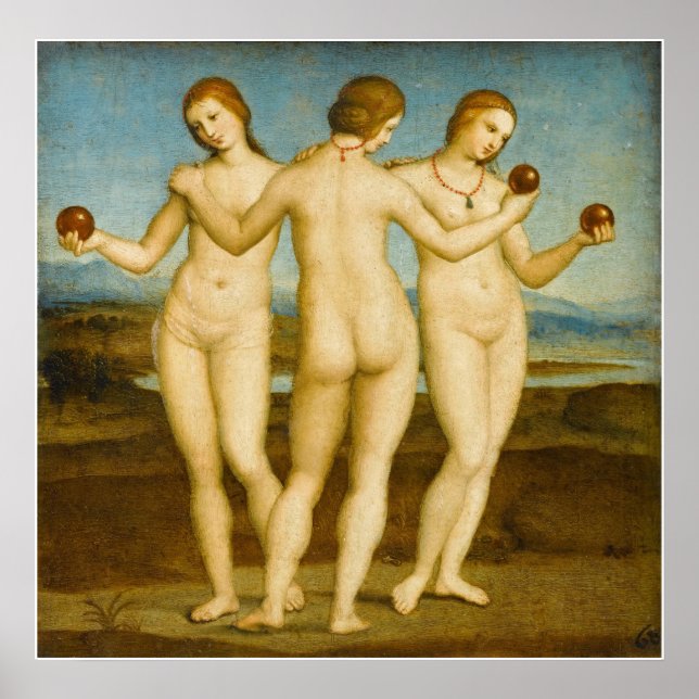 Three Graces Raphael Sanzio Poster (Front)