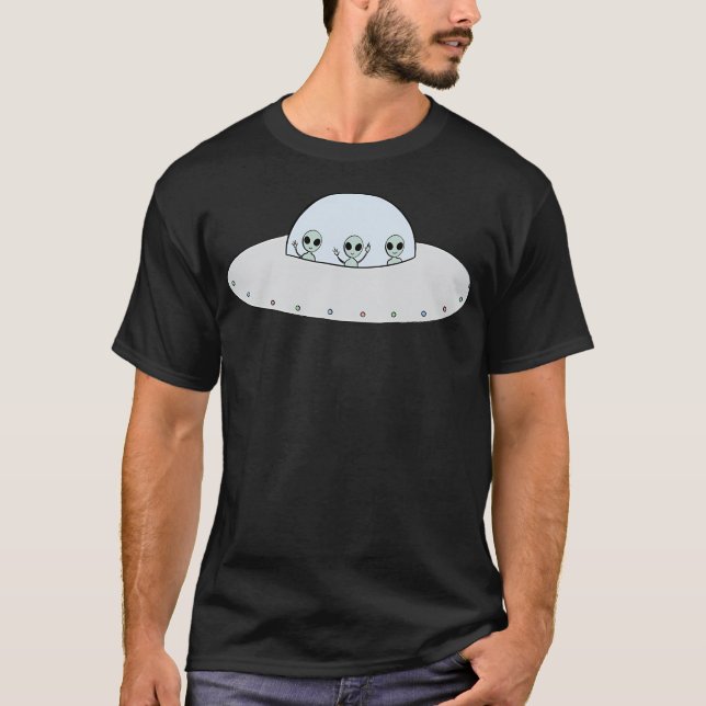 Three Grays In A Ufo T-Shirt (Front)