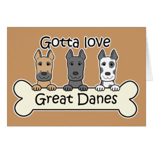 Three Great Danes Cards