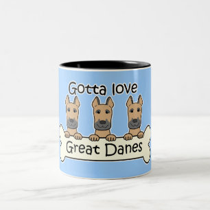Three Great Danes Two-Tone Coffee Mug
