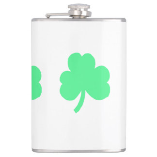Three Green Shamrock Trinity Flask