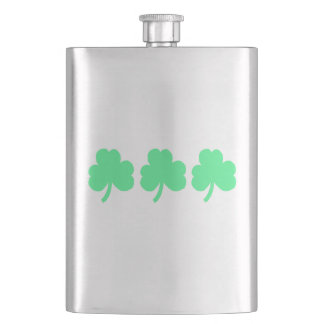 Three Green Shamrock Trinity Flask
