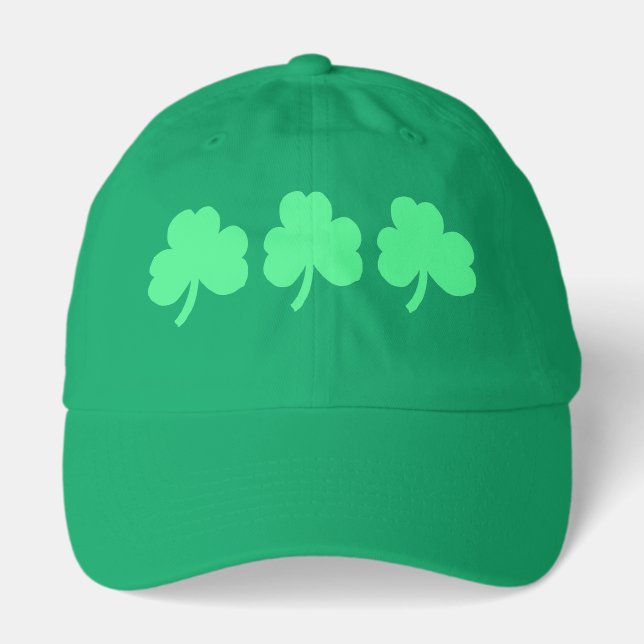 Three Green Shamrock Trinity Hat (Front)
