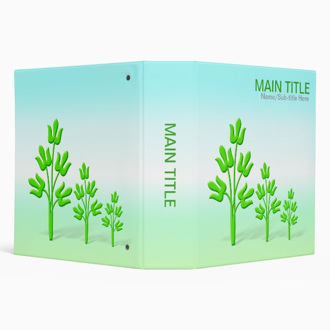 Three Green Trees (2.0in) 3 Ring Binder (Background)