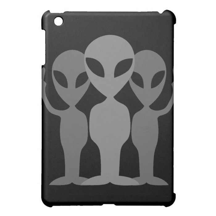 Three Grey Space Aliens Cover For The iPad Mini