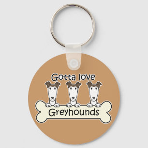 Three Greyhounds Keychain