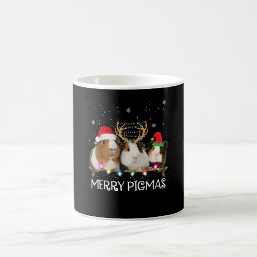 Three Guinea Pig Christmas Lights Santa Hat Xmas Coffee Mug